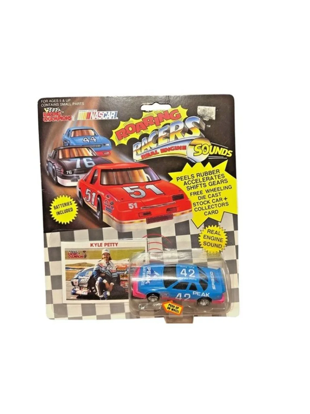 Vintage Die Cast Racing Champions Kyle Petty #42 NASCAR Roaring Racers Peak Car